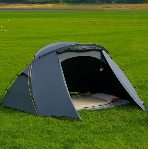 outdoor 2 person aluminum pole tent – waterproof, uv resistant, breathable & mosquito proof