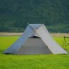 outdoor 2 person aluminum pole tent – waterproof, uv resistant, breathable & mosquito proof