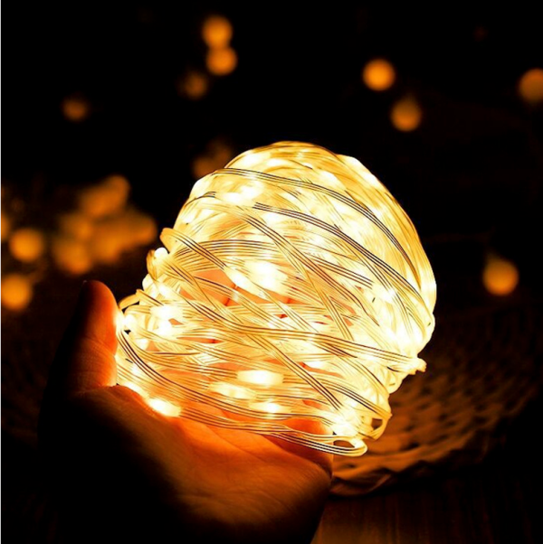 retractable waterproof camping string light strip for tents, trees, or patios