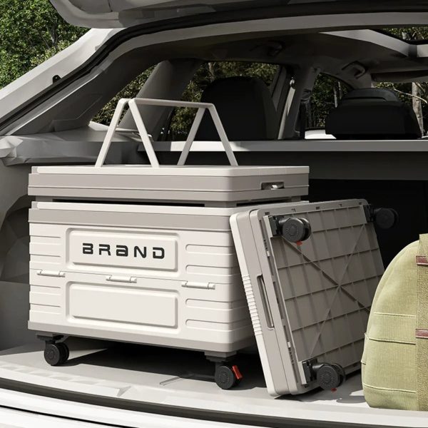 50l collapsible wheeled storage box stackable rolling organizer with side opening doors 50l collapsible wheeled storage box stackable rolling organizer with side opening doors