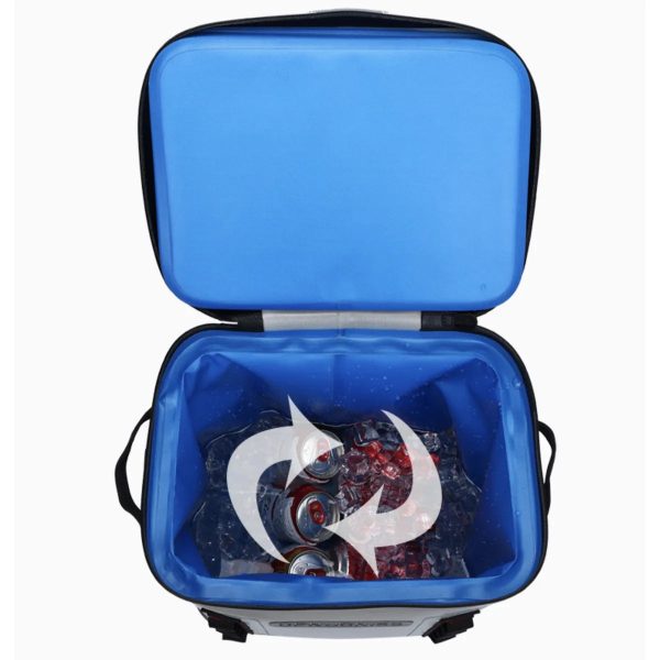 32l rolling tpu soft cooler with detachable trolley waterproof leakproof portable ice chest for travel & camping