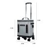 32l rolling tpu soft cooler with detachable trolley waterproof leakproof portable ice chest for travel & camping