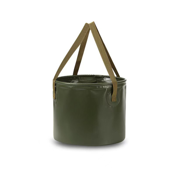 collapsible multi use bucket portable space saving water container for camping, fishing, car washing & hiking