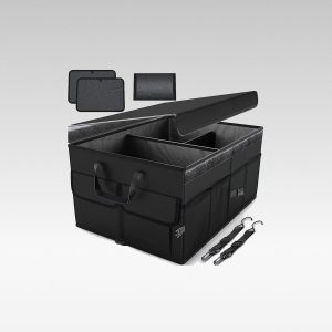 60l multi compartment car trunk organizer heavy duty collapsible cargo storage bin with non slip bottom 60l multi compartment car trunk organizer heavy duty collapsible cargo storage bin with non slip bottom