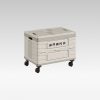 50l collapsible wheeled storage box stackable rolling organizer with side opening doors 50l collapsible wheeled storage box stackable rolling organizer with side opening doors