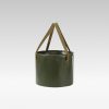 collapsible multi use bucket portable space saving water container for camping, fishing, car washing & hiking