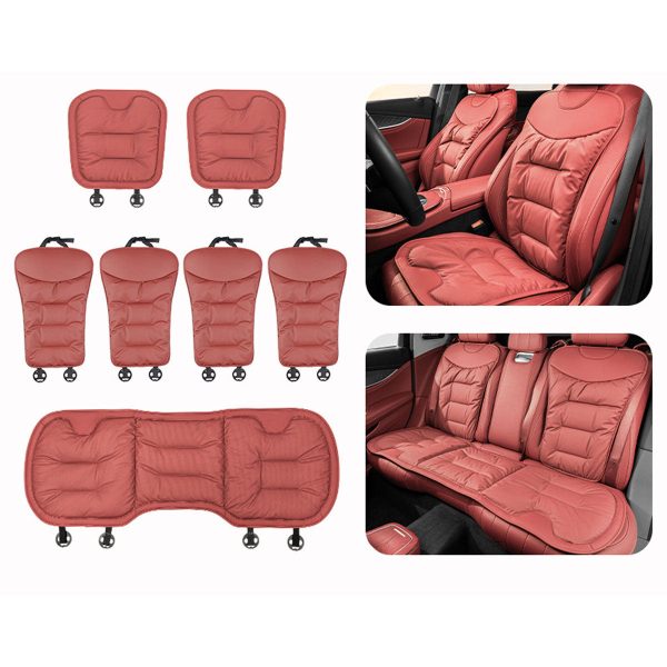 premium napa leather car seat cushion breathable universal seat protector with anti slip backing