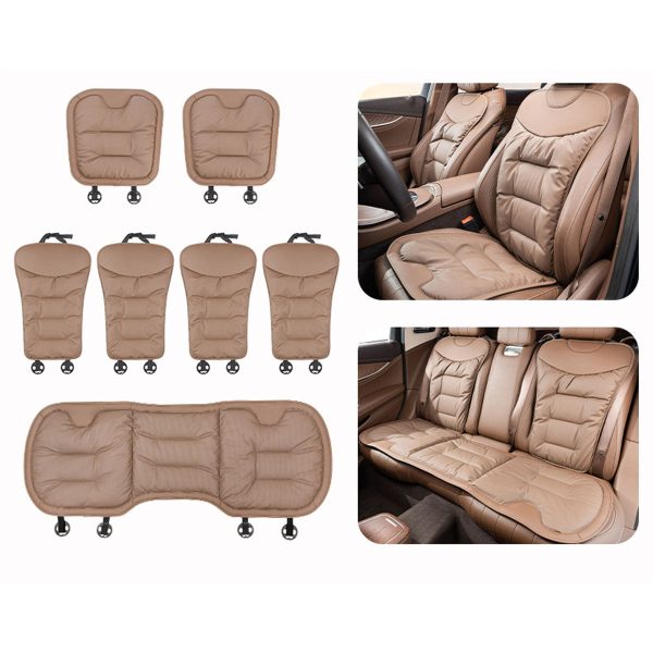 premium napa leather car seat cushion breathable universal seat protector with anti slip backing