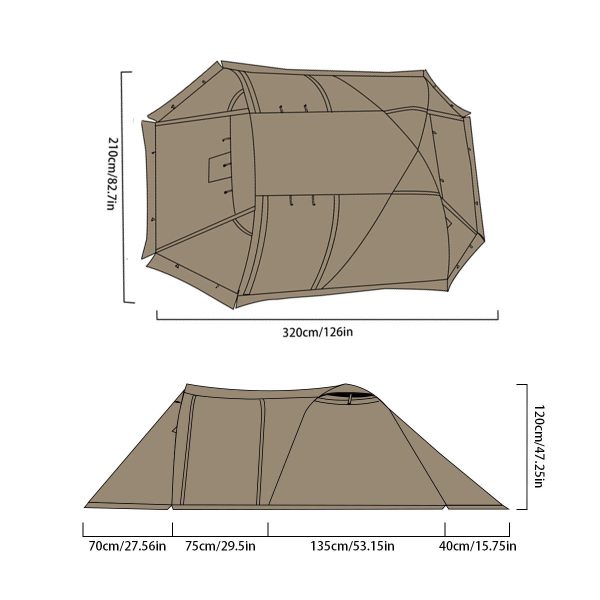 all season family hot camping tent with stove jack
