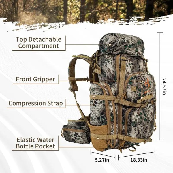 waterproof tactical hunting backpack molle system camo rucksack for survival, hiking & outdoor adventure
