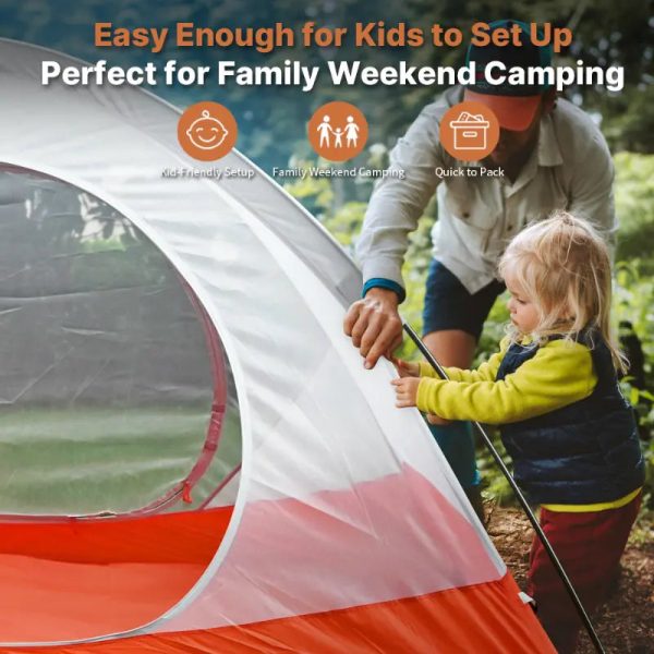 1.18kg ultralight 1–2 person double layer camping tent – waterproof & windproof