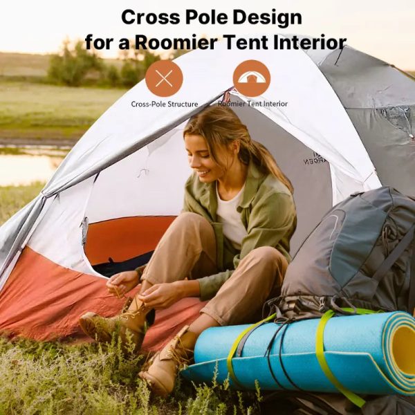 1.18kg ultralight 1–2 person double layer camping tent – waterproof & windproof