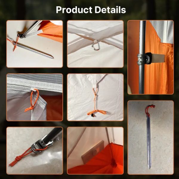 1.18kg ultralight 1–2 person double layer camping tent – waterproof & windproof
