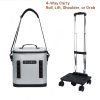 32l rolling tpu soft cooler with detachable trolley waterproof leakproof portable ice chest for travel & camping